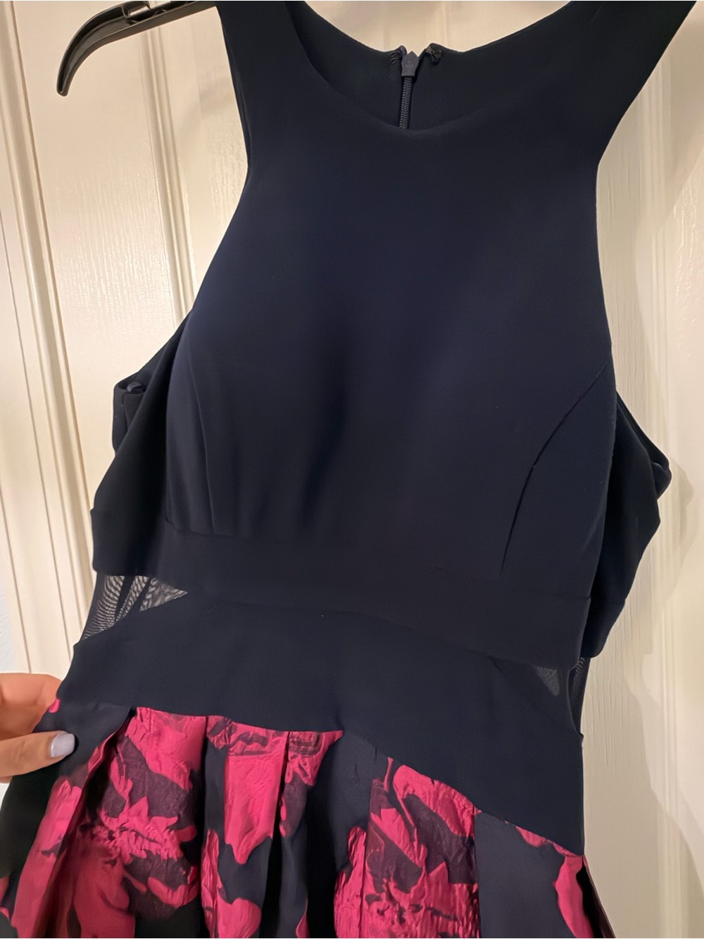 Xscape Navy Evening Dress - Picture 3 of 4